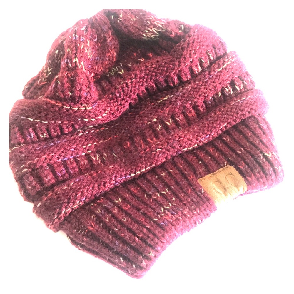 C.C. Beanie with space for high pony tail